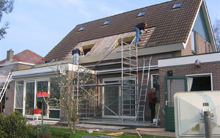 Dakkapel, bestaande situatie, begin van de werkzaamheden